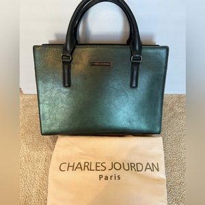 Charles Jourdan Convertible Ginger Tote (Green/Black)